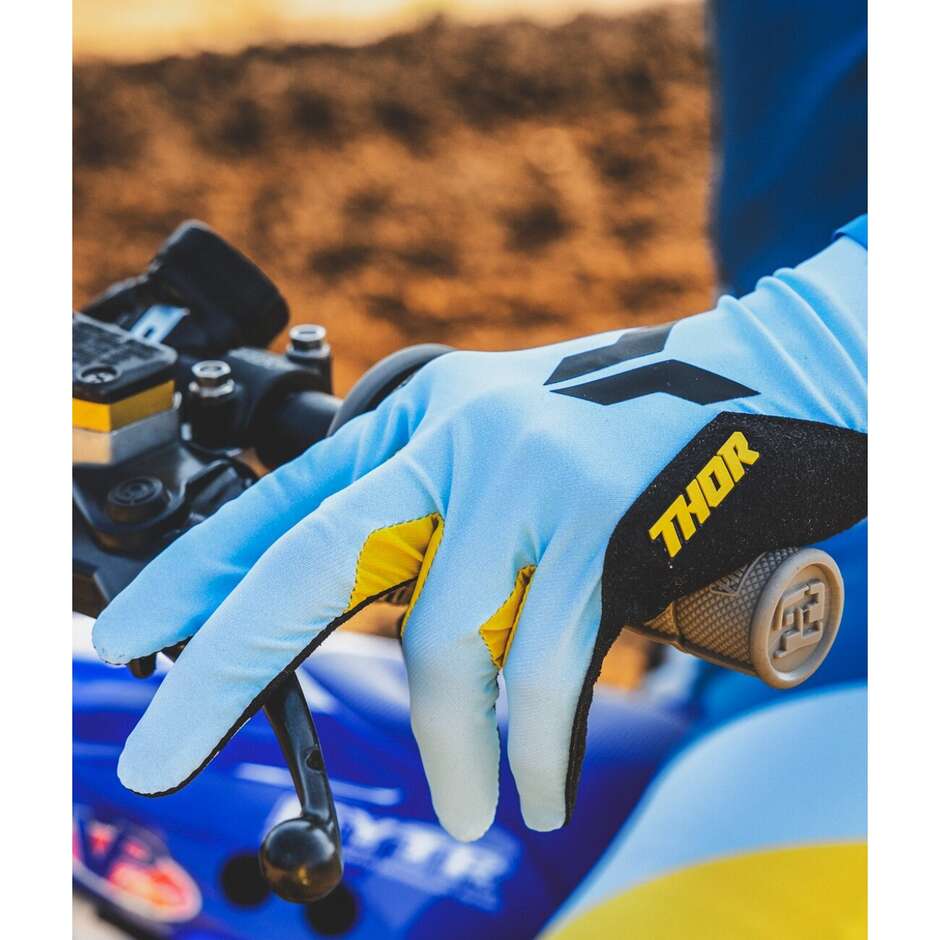 Guanti Moto Cross Enduro Thor ICONIC SPORTMODE Blu
