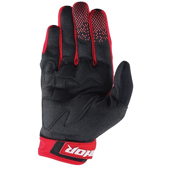 Guanti Moto Cross Enduro Thor Impact Gloves Con Protezione Rossi