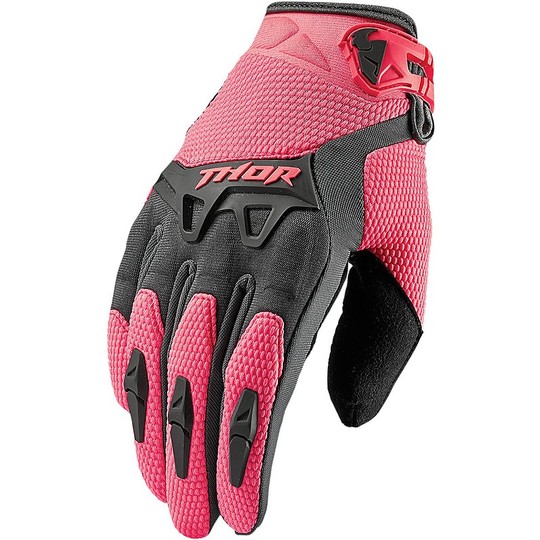 Guanti Moto Cross Enduro Thor Spectrum Gloves Donna 2016 Nero Rosa