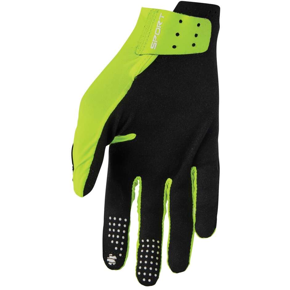 Guanti Moto Cross Enduro Thor SPORTMODE RIOT Verde Fluo
