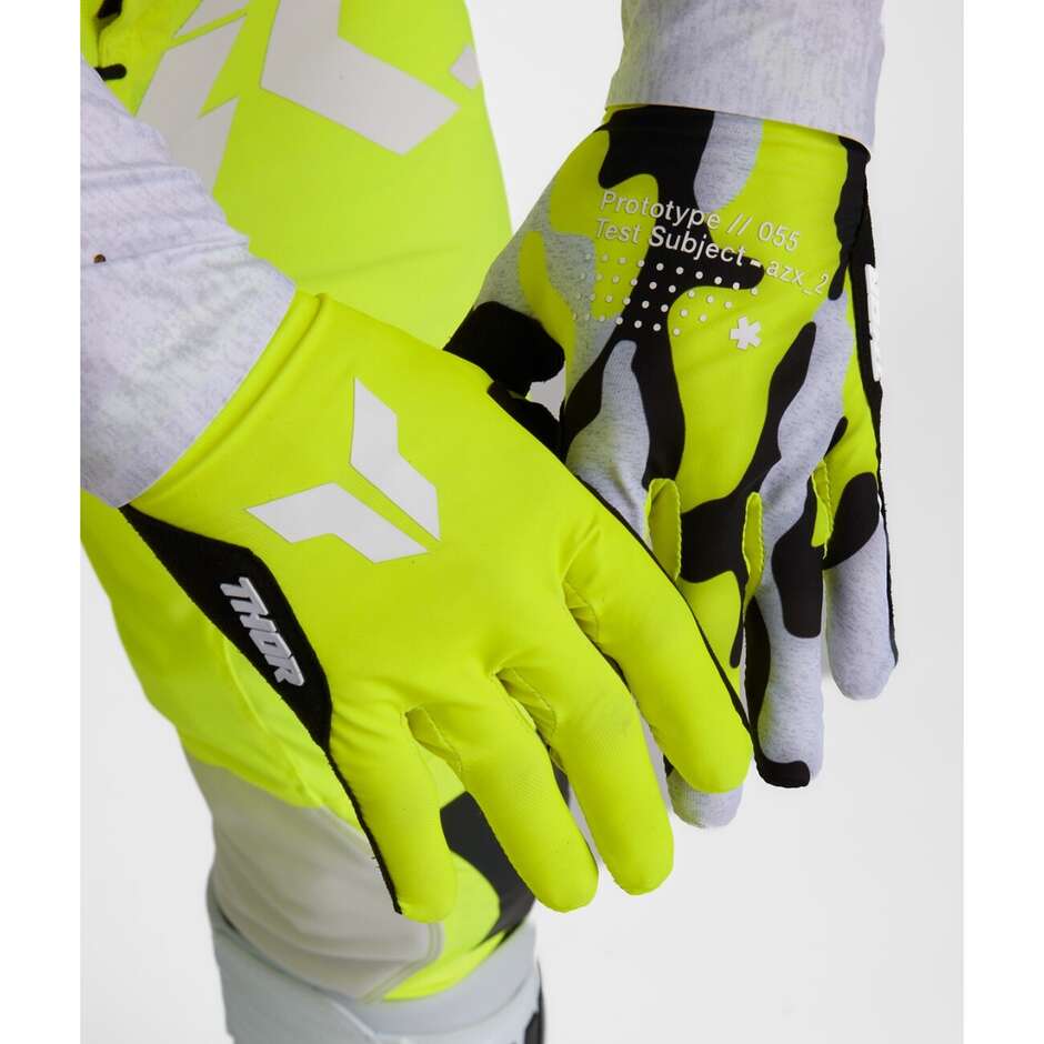 Guanti Moto Cross Enduro Thor SPORTMODE RIOT Verde Fluo