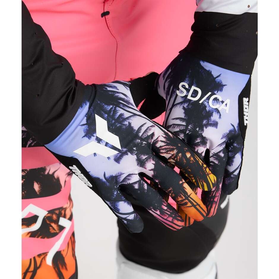 Guanti Moto Cross Enduro Thor SPORTMODE SD Nero