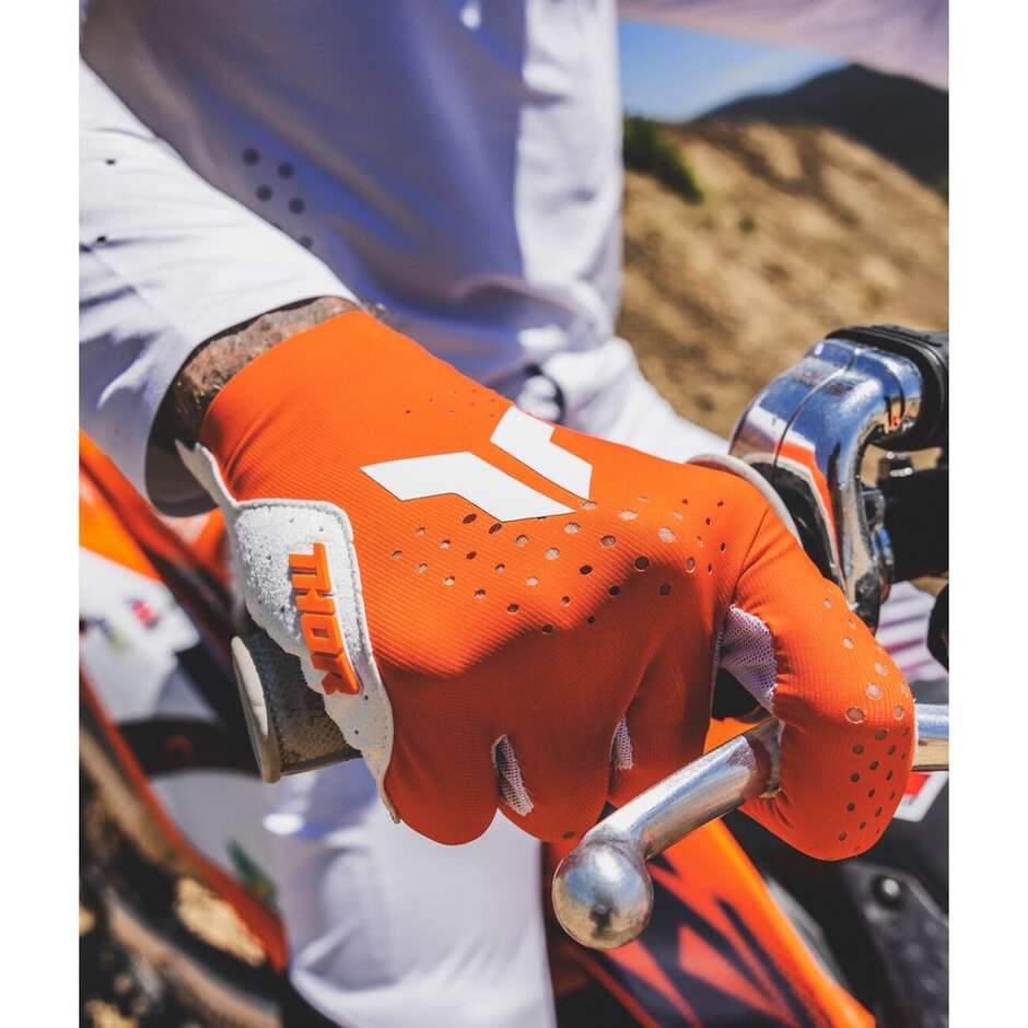 Guanti Moto Cross Enduro Thor SPORTMODE VENTED Arancio