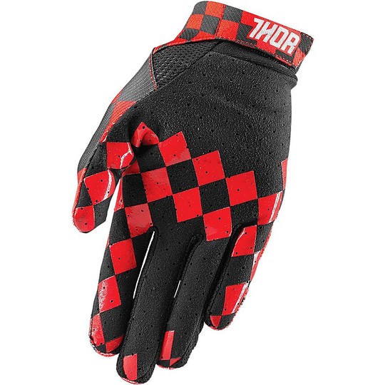 Guanti Moto Cross Enduro Thor Void Plus Gloves Chex 2016 Red