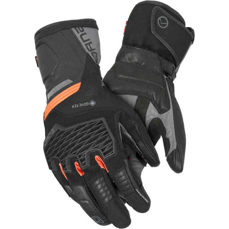 Guanti Moto Invernali Magnus Gore-Tex Grip Nero Arancio taglia M