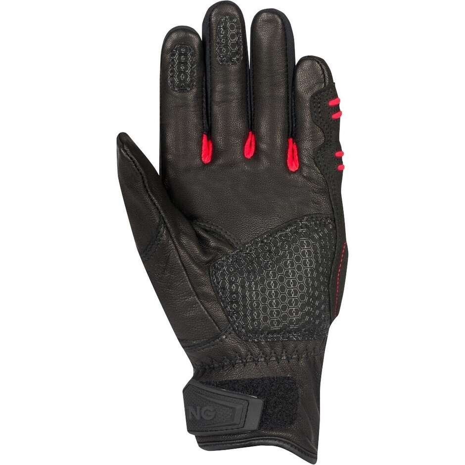 Guanti Moto Donna Bering LADY PITTS Nero Rosso