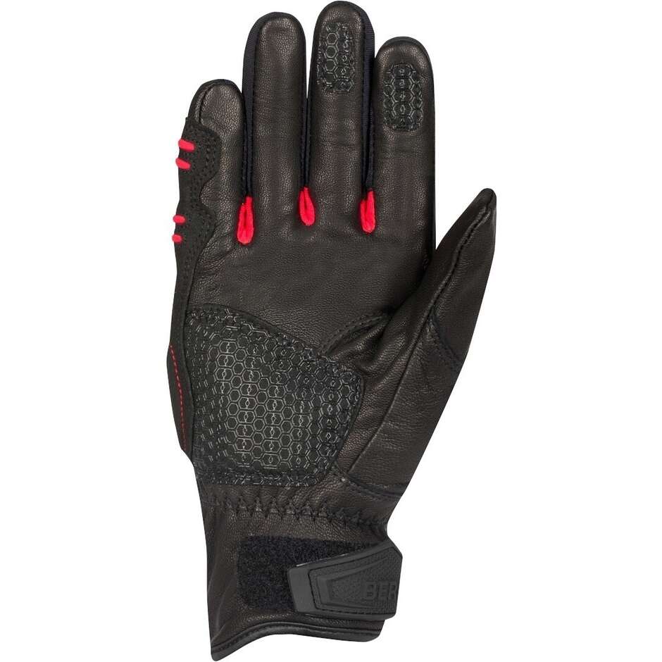 Guanti Moto Donna Bering LADY PITTS Nero Rosso