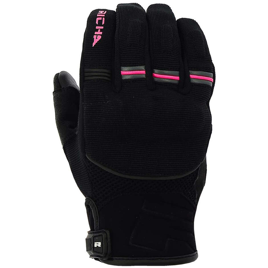 Guanti Moto Estivi Donna Uomo Traspiranti Rosa Touch Screen Con Presa In Silicone - 4