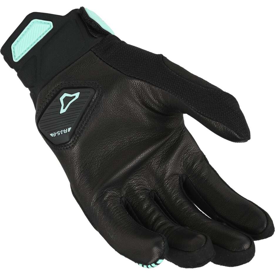 Guanti Moto Donna Macna Obtain leather Nero mint