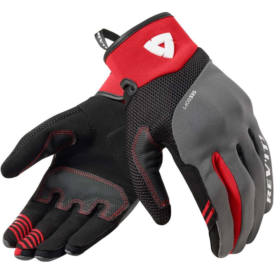 Guanti Moto Donna  Rev'it ENDO LADIES Grigio Rosso