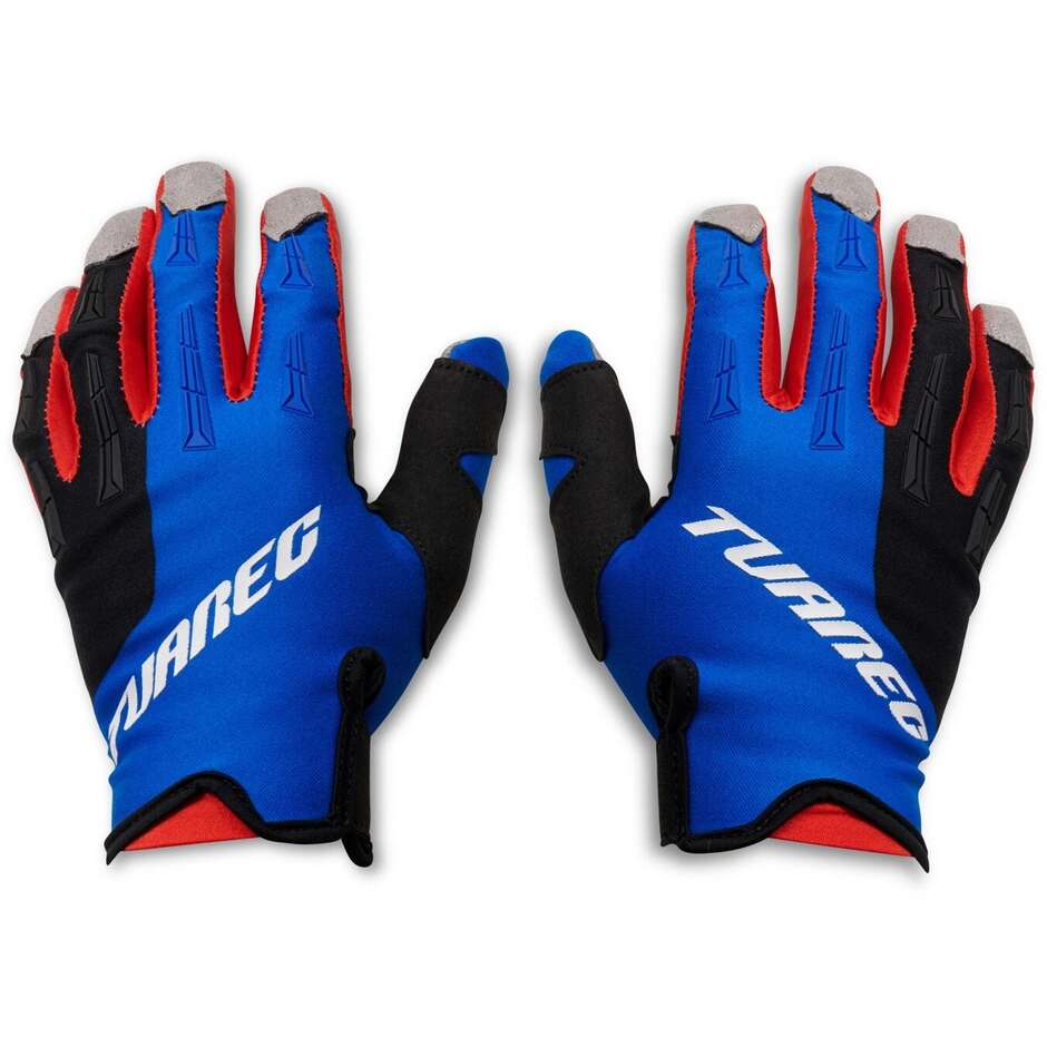 Guanti Moto Enduro APRILIA Touareg Nero Rosso Blu Grigio
