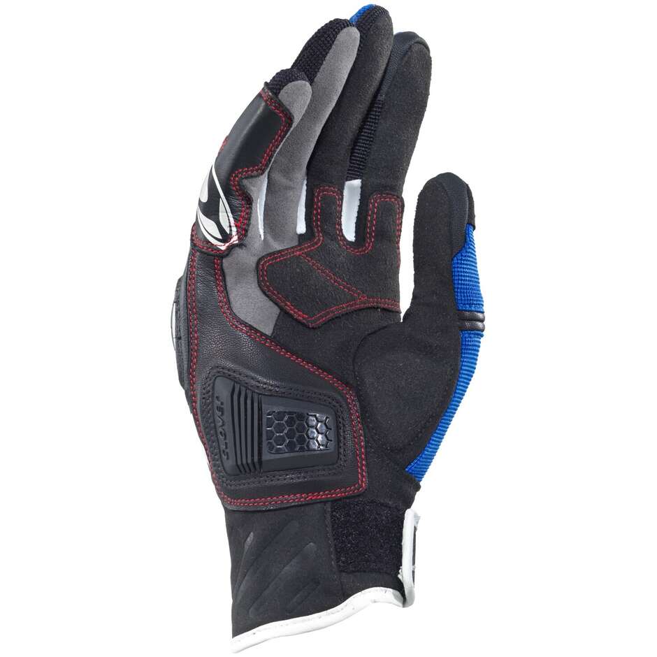 Guanti Moto Estivi Clover PREDATOR 2 Blu Bianco Nero