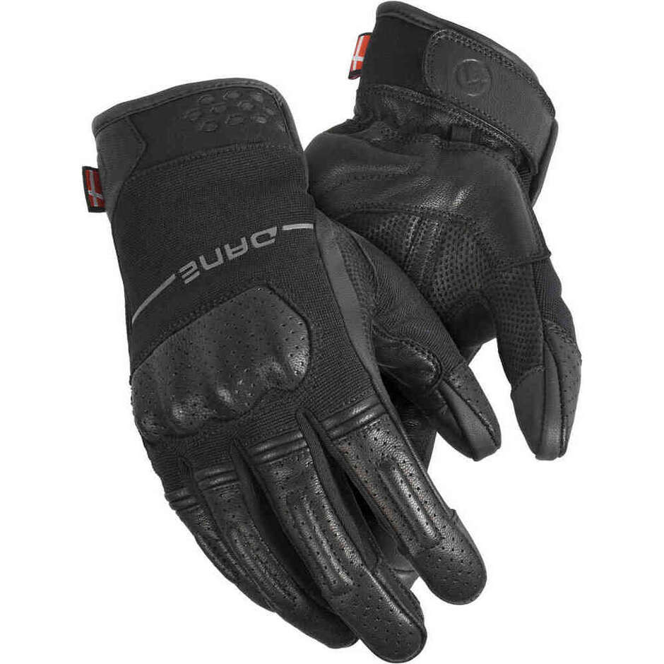 Guanti moto Helstons Logo Summer Black Black Al Miglior Prezzo