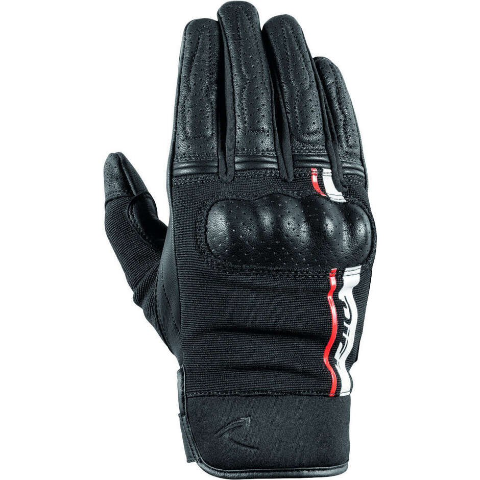 Guanti Moto Estivi DIFI Reptile Nero Rosso
