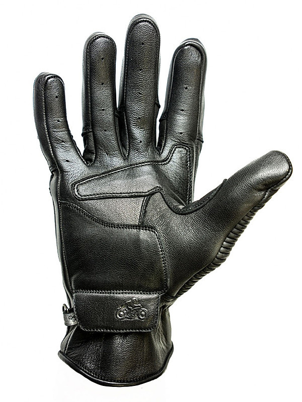 Guanti Estivi Moto In Pelle Nera B:O:S &ndash; Guanti Chopper Traspiranti Da Uomo