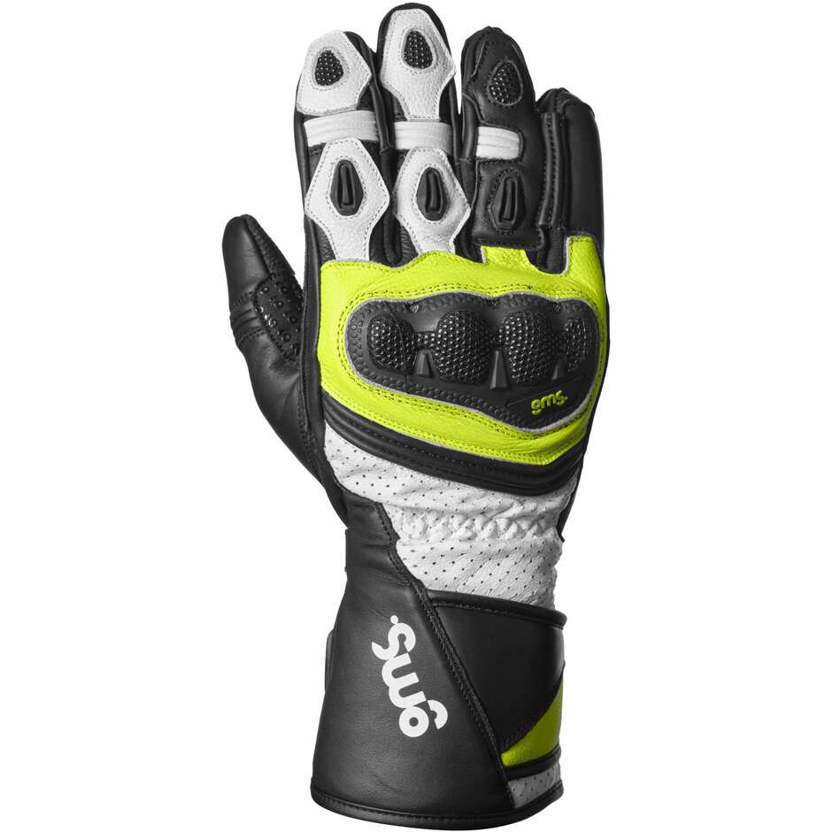 Guanti Moto Guanti GR-1 SF Nero Bianco Giallo taglia XS