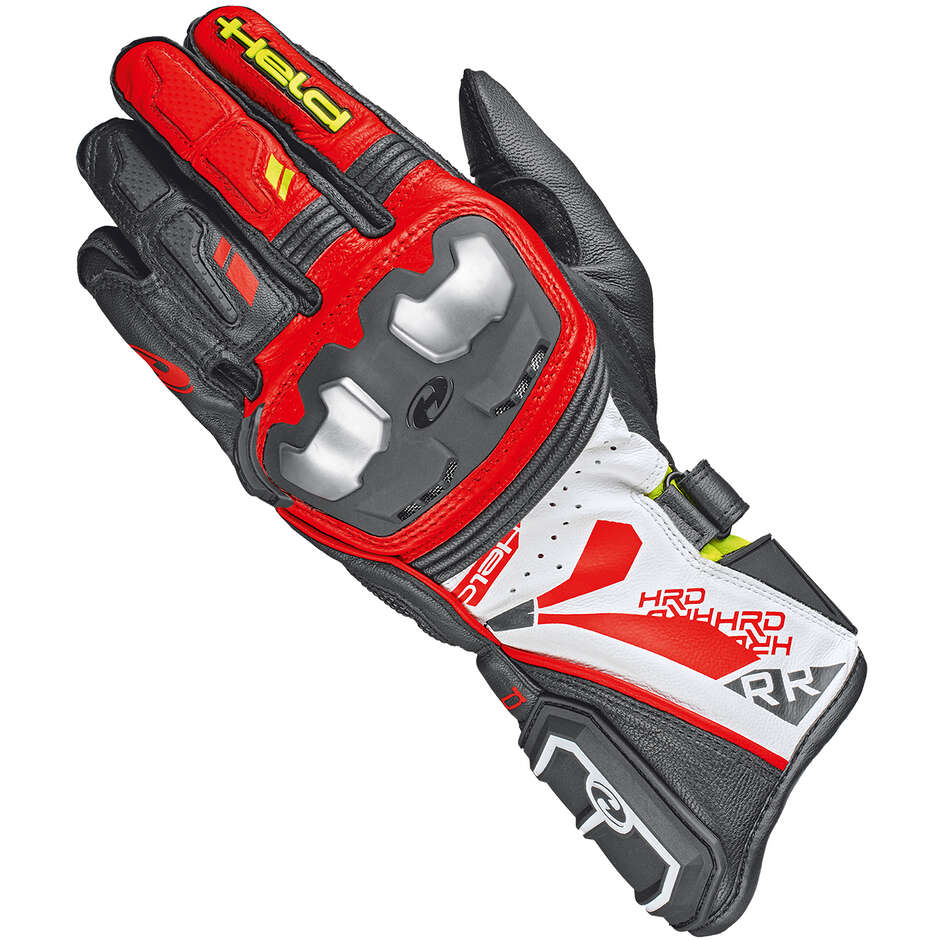 Guanti Moto Akira RR Nero Bianco Rosso taglia 7