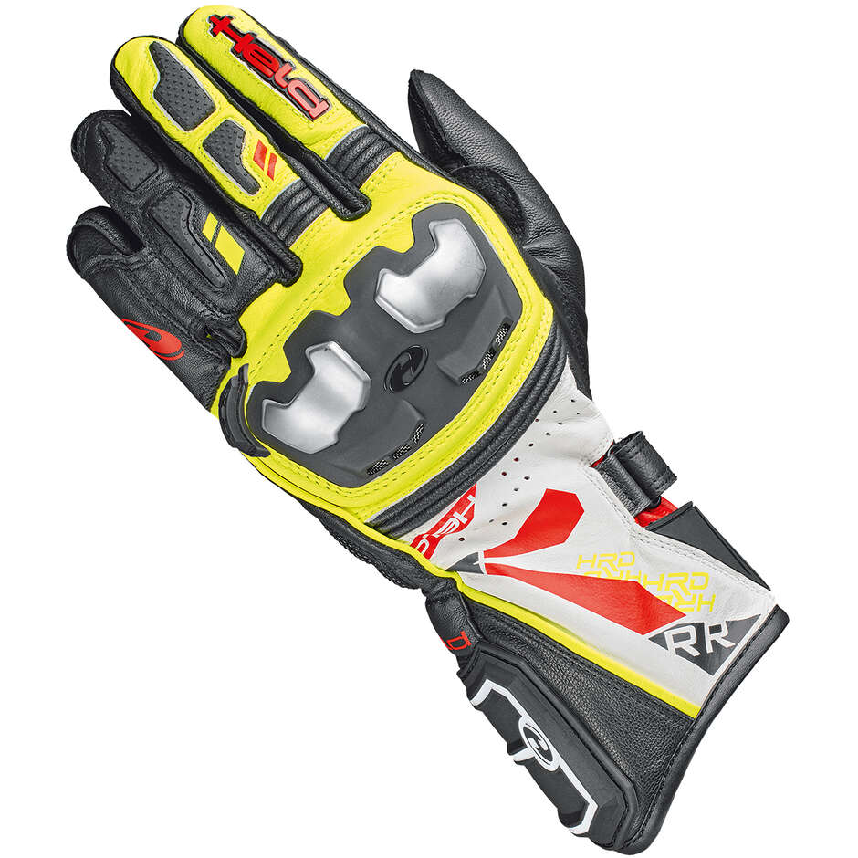 Guanti Moto Akira RR Nero Giallo Fluo taglia 12