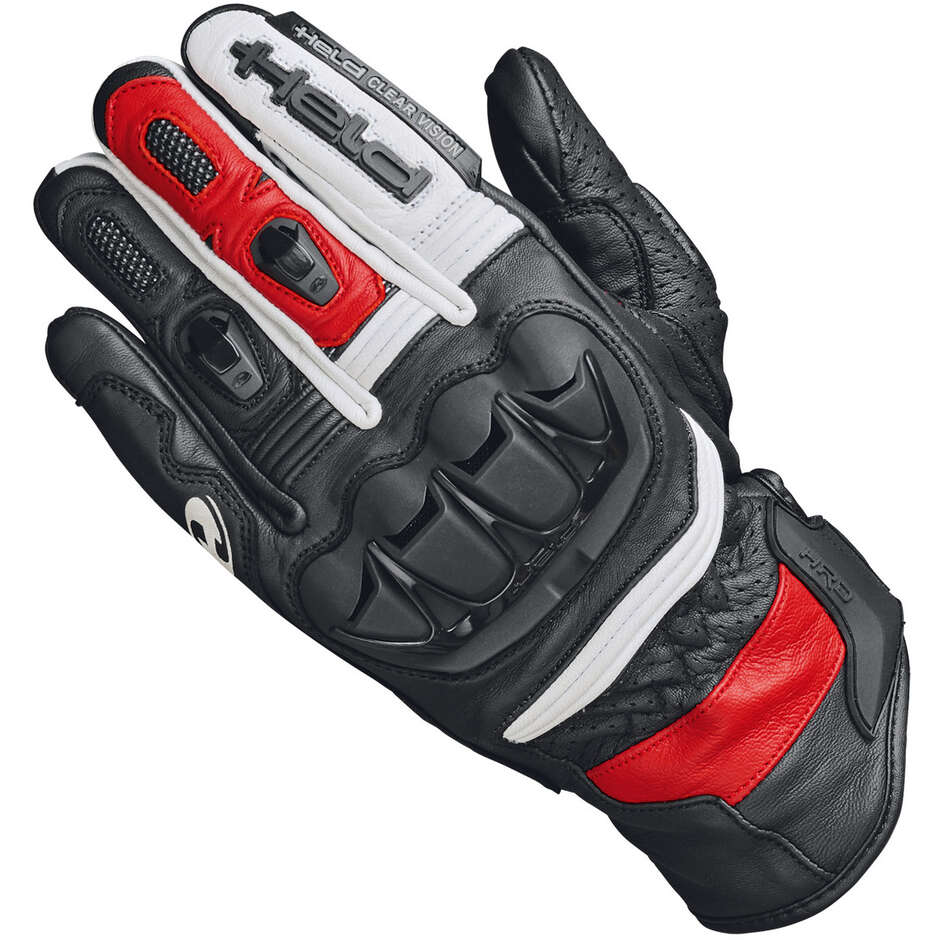 Guanti Moto Held Misawa Nero Bianco Rosso