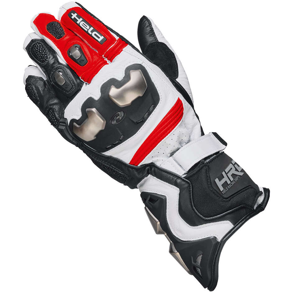 Guanti Moto Titan XR2 Nero Bianco Rosso taglia 8