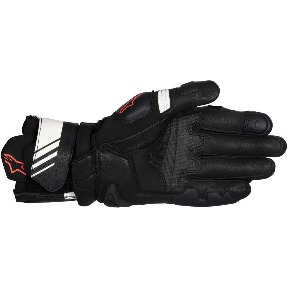 Guanti Moto In Pelle Alpinestars GP PLUS R V3 Nero Bianco Rosso Fluo