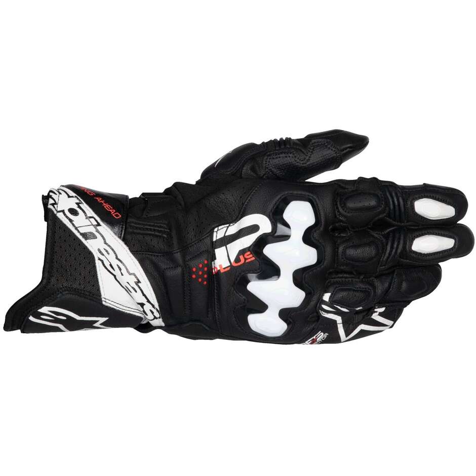 Guanti Moto In Pelle GP PLUS R V3 Nero Bianco taglia S