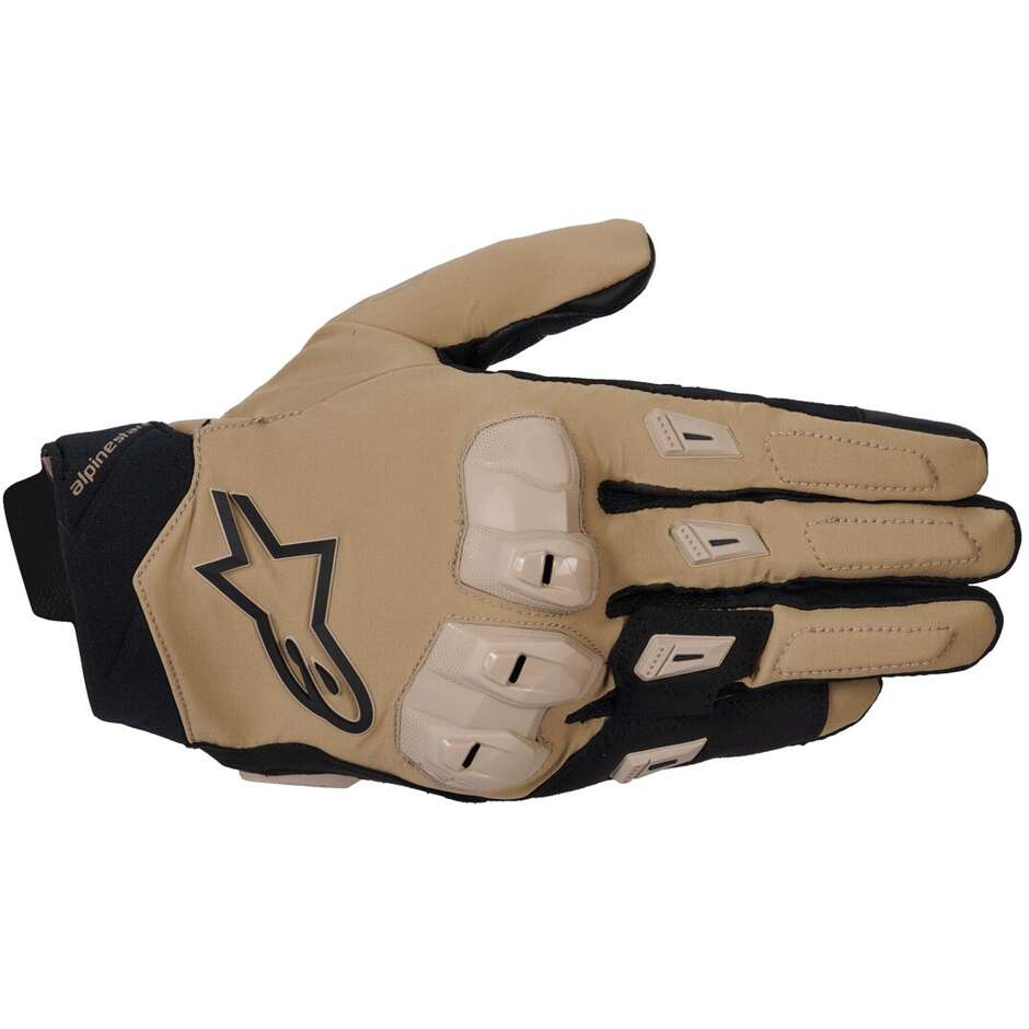 Guanti Moto In Pelle Alpinestars SP X 3 Scuro Khaki Marrone Nero