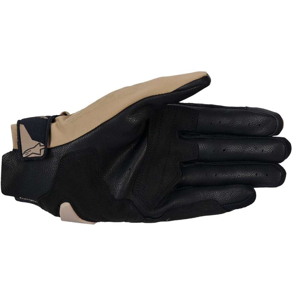 Guanti Moto In Pelle Alpinestars SP X 3 Scuro Khaki Marrone Nero