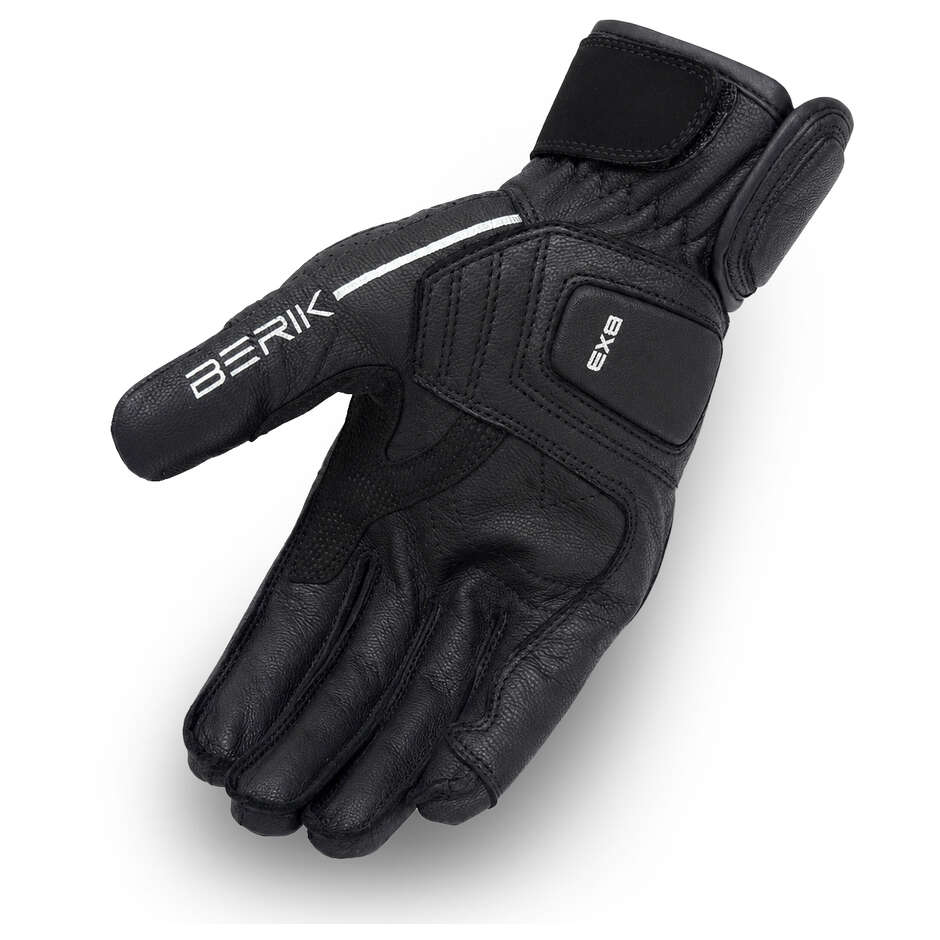 Guanti Moto In Pelle Berik 2.0 185305 New TX-2 Nero