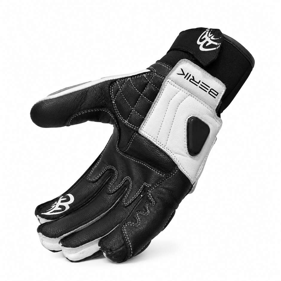 Guanti Moto In Pelle Berik 2.0 235320 Nero Bianco