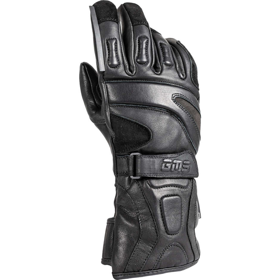 Guanti Moto in Pelle Gms GUARD WP Nero
