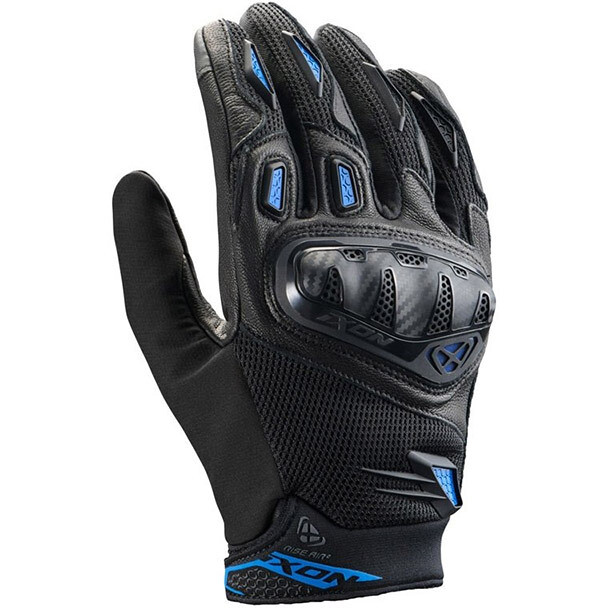 Guanti Moto in Pelle RISE AIR 2 Nero Blu taglia XL