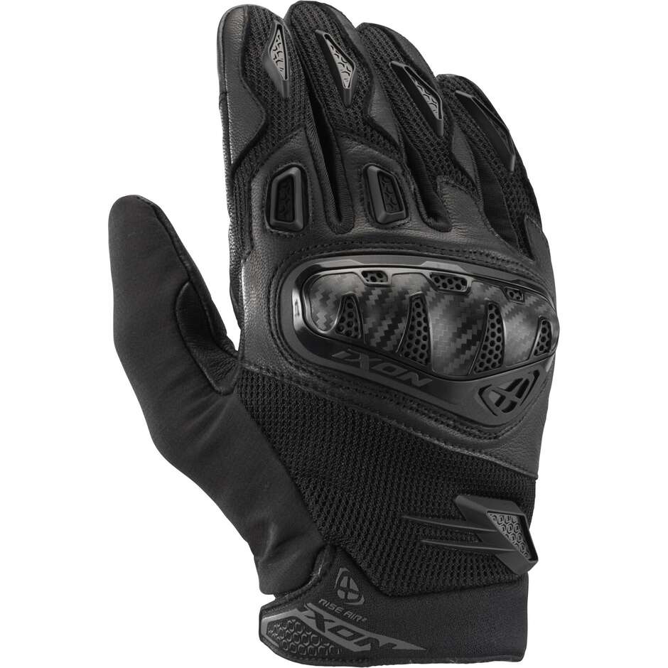 Guanti Moto in Pelle Ixon RISE AIR 2 Nero
