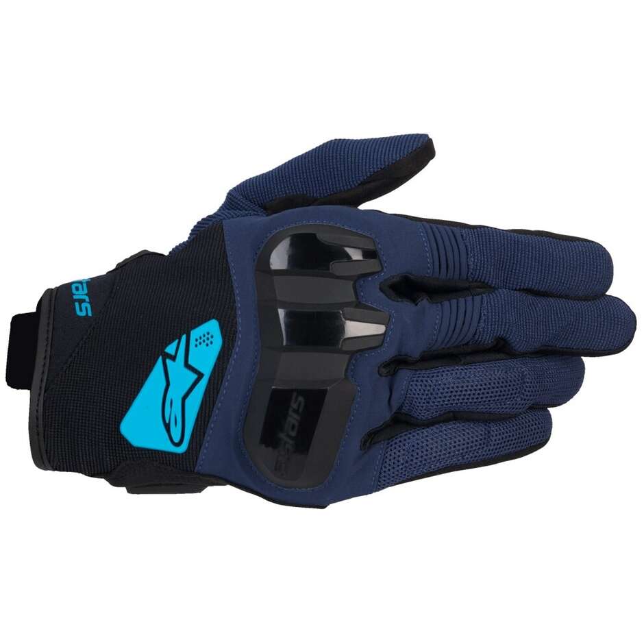 Guanti Moto In Tessuto CHROME V2 Scuro Blu HAWAI taglia XL