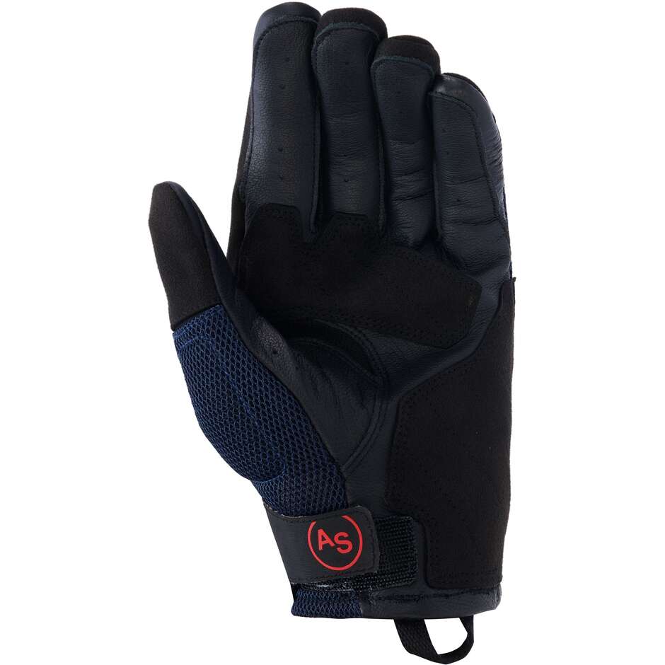 Guanti Moto In Tessuto Alpinestars MANTI AIR Blu Rosso Fluo Asfalto
