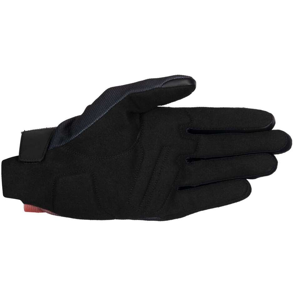 Guanti Moto In Tessuto Alpinestars REEF V2 Nero Rosso Fluo Bianco