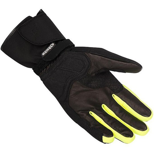 Guanti Moto Invernali Alpinestars Valparaiso Drystar Glove Nero-Giallo Fluo