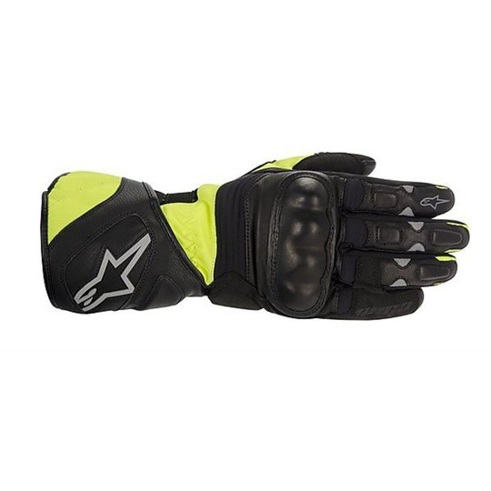 Guanti Moto Invernali Alpinestars Vega Drystar Glove Nero-Giallo Fluo