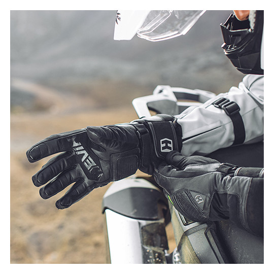 Guanti Moto Invernali Hevik In Tessuto e pelle Stoccolma Nero Giallo
