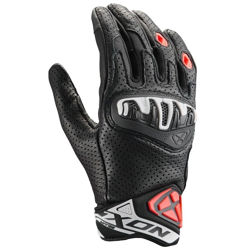 Guanti Moto MIRAGE LEATHER Nero Bianco Rosso taglia XL