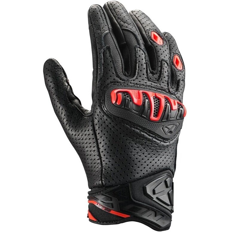 Guanti Moto MIRAGE LEATHER Nero Rosso taglia S