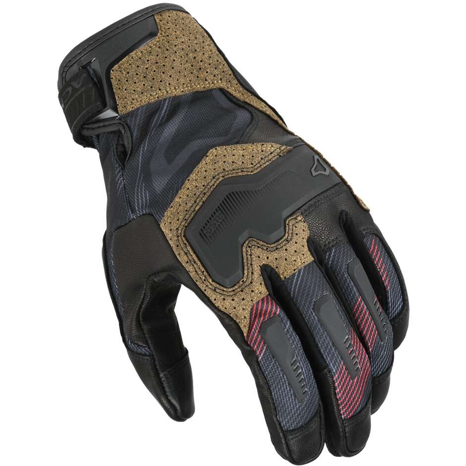 Guanti Moto Macna Haros 2.0 Nero taupe Rosso