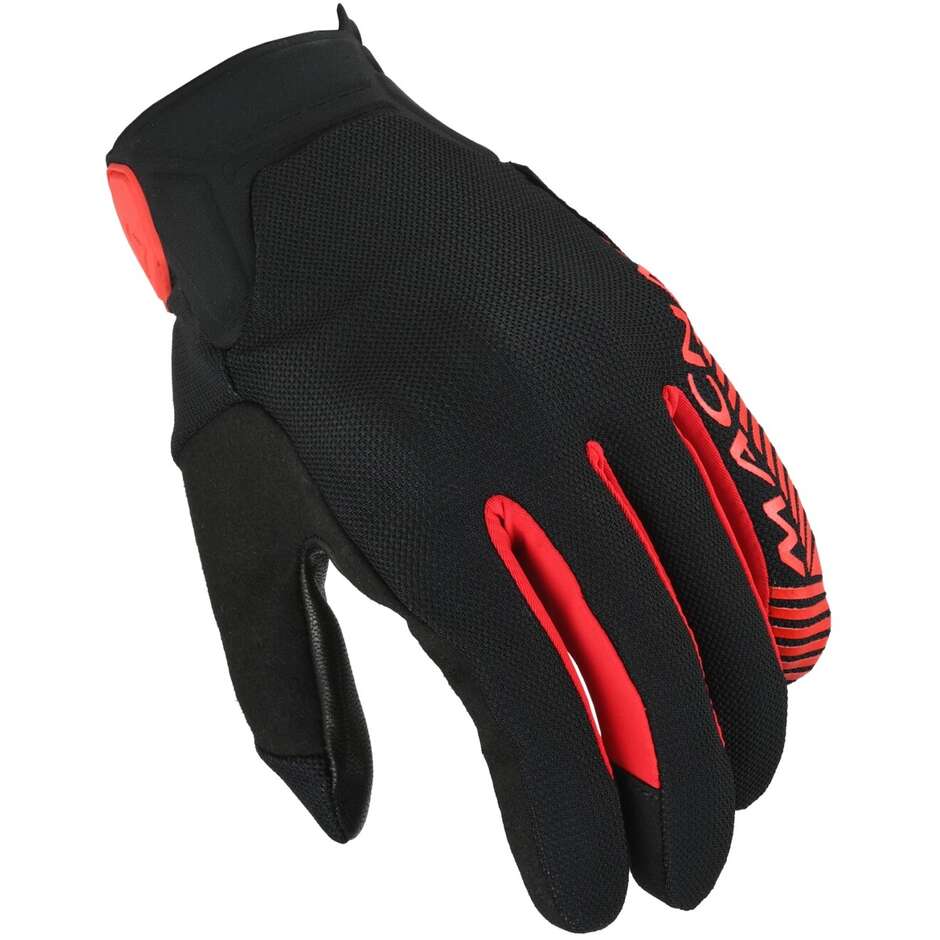 Guanti Moto Obtain leather Nero Rosso taglia XL