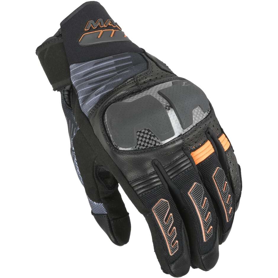 Guanti Moto Rime 2.0 Nero Arancio taglia M