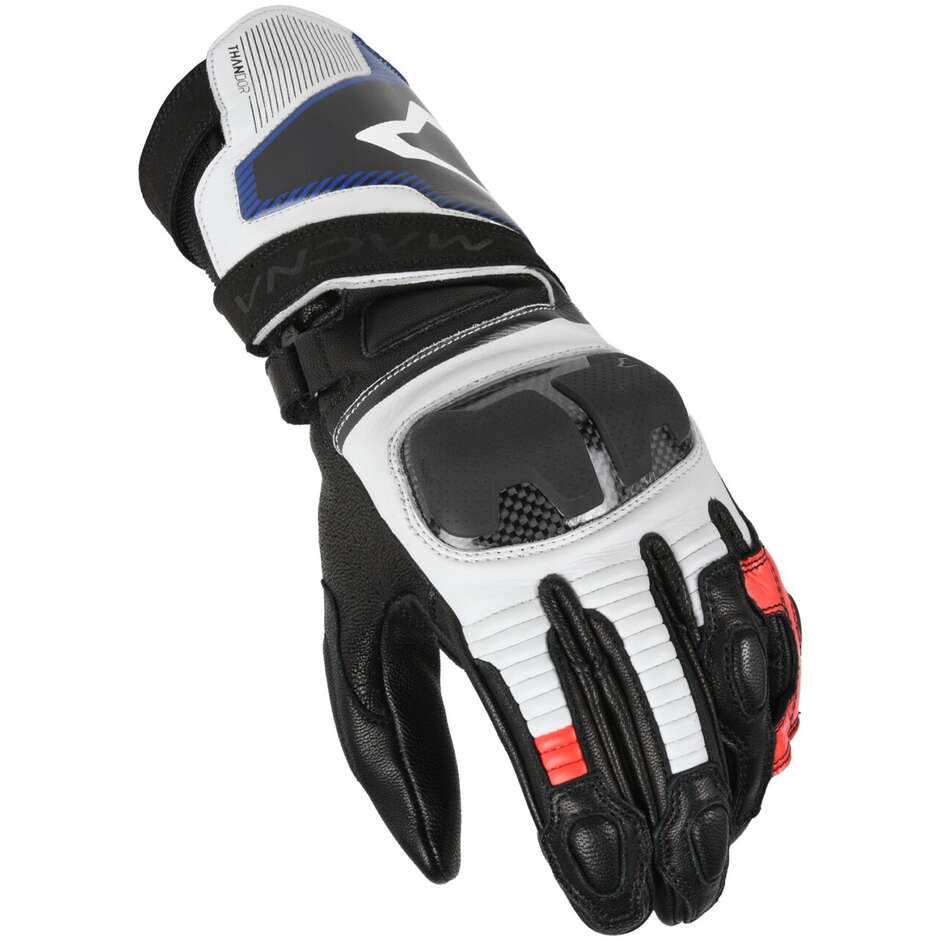 Guanti Moto Thandor Bianco Rosso Blu taglia M