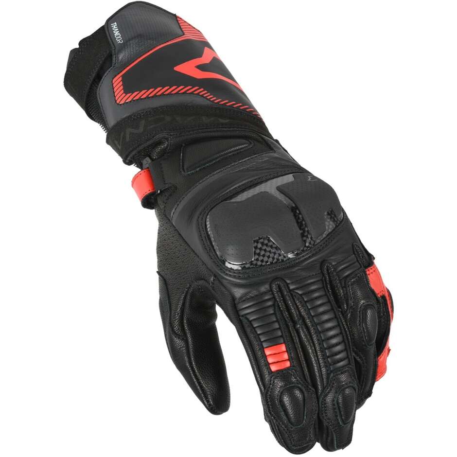 Guanti Moto Macna Thandor Nero Rosso