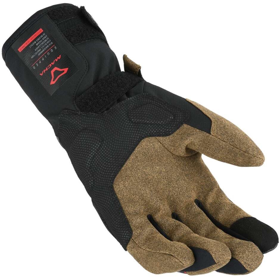 Guanti Moto Macna Tyrian RTX Taupe Marrone Nero