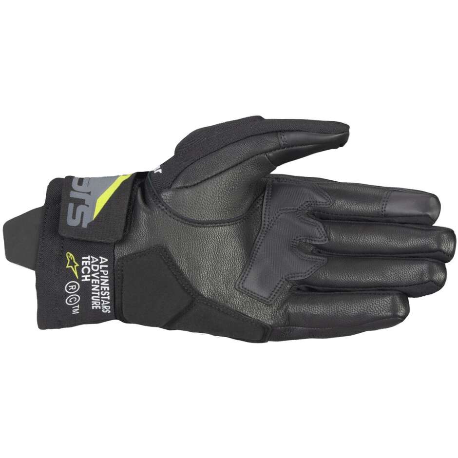 Guanti Moto Pelle Alpinestars COROZAL V3 DRYSTAR Nero Deep Grigio Giallo Fluo