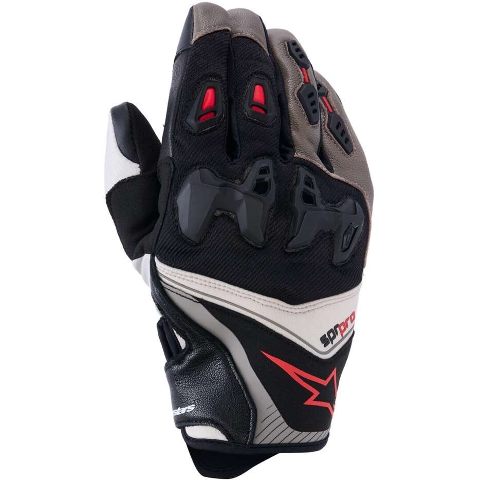 Guanti Moto Pelle Alpinestars SP-R PRO Nero Beige