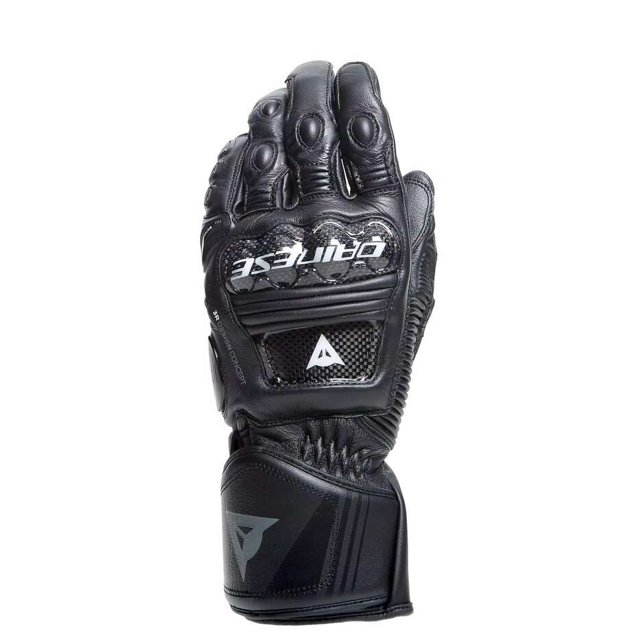 Guanti Moto Pelle Dainese DRUID 4 # Nero Nero CHARCOAL Grigio